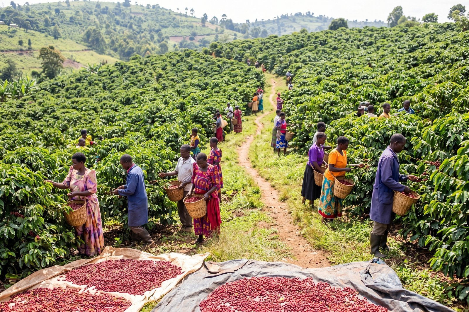 Ntamba Processors Coffee Harvesting Field Activity — Kyantamba Village
